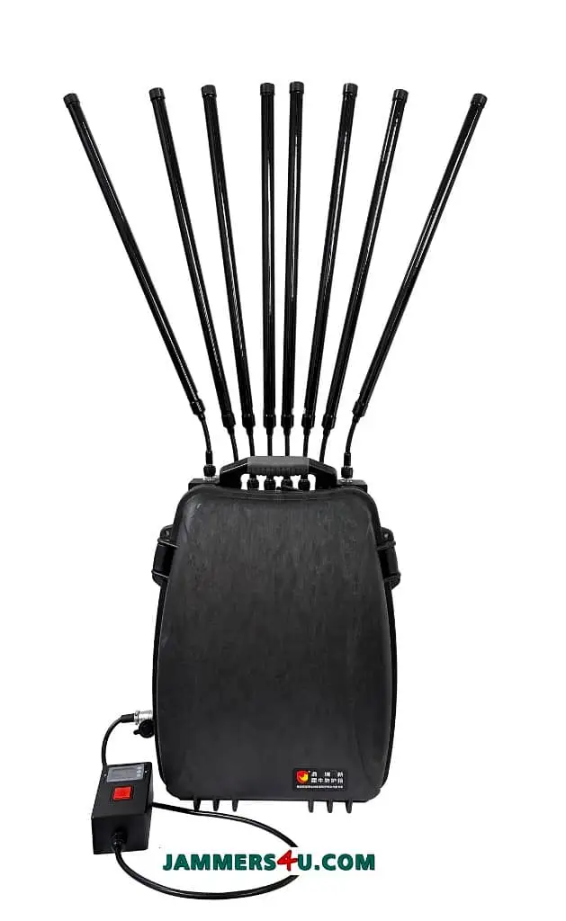 Man Pack Jammer 10 Bands 4G 5G GPS WiFi VHF UHF Max 300W up to 150m